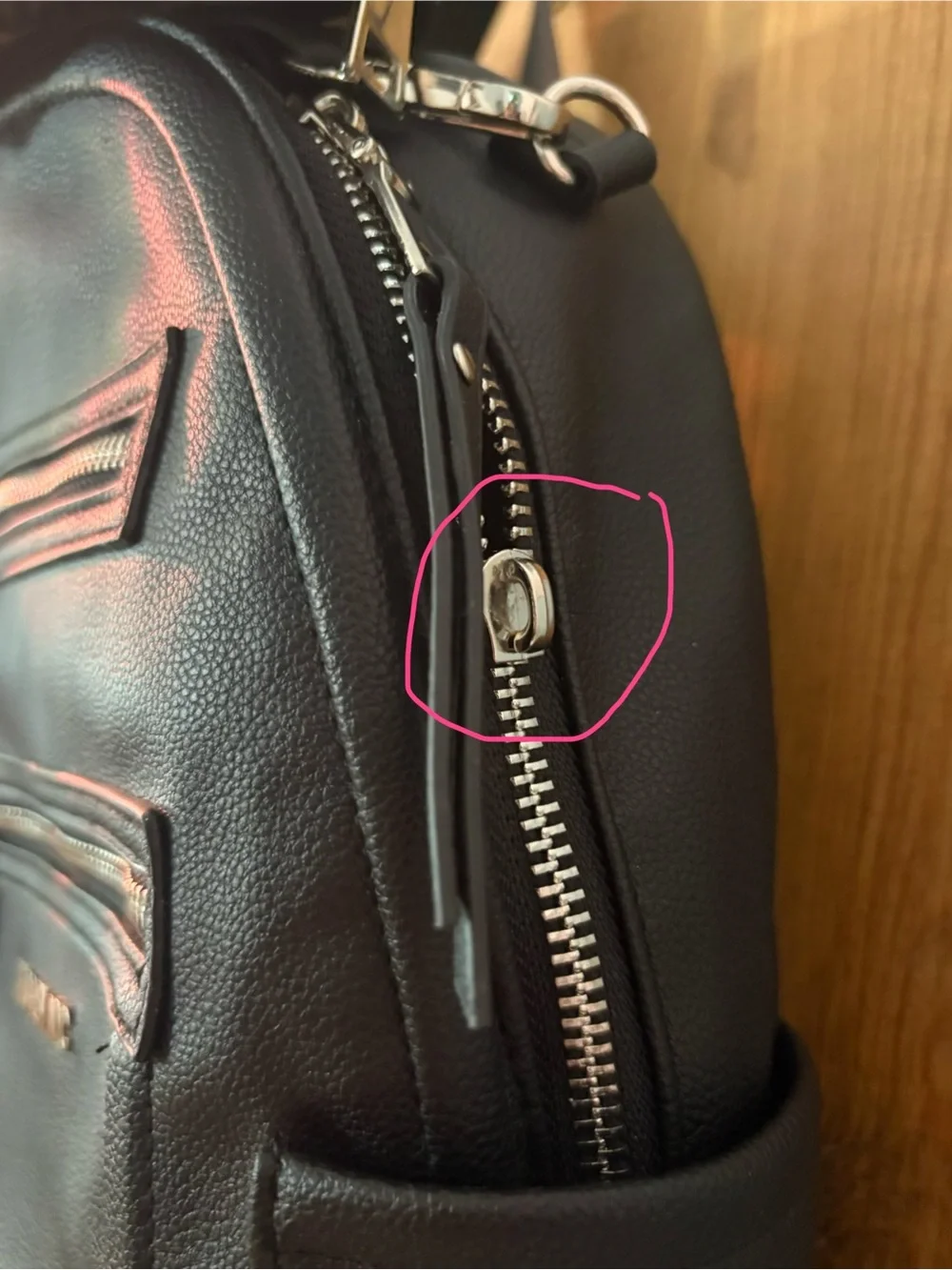 Madden NYC Black Mini Backpack with Front Zip Pockets